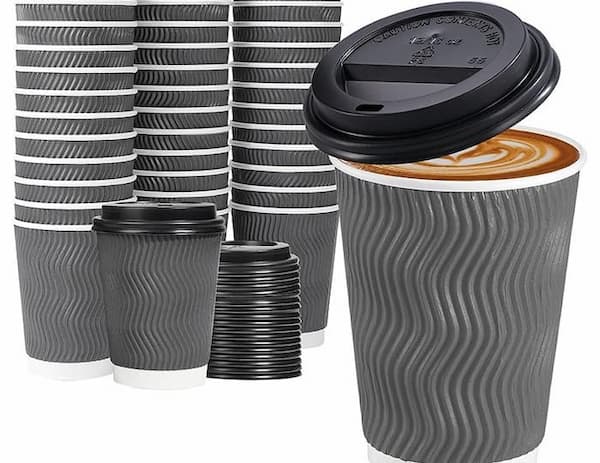 لیوان کاغذی دوجداره درب دار + قیمت خرید استثنایی